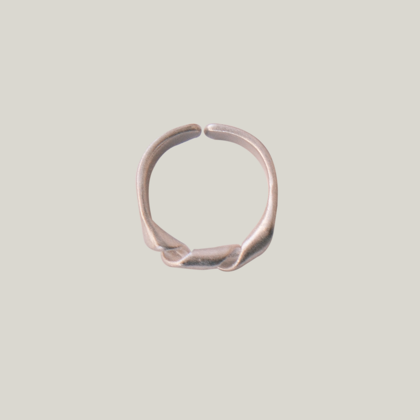 Twisted Bamboo-Style Ancient Silver Ring