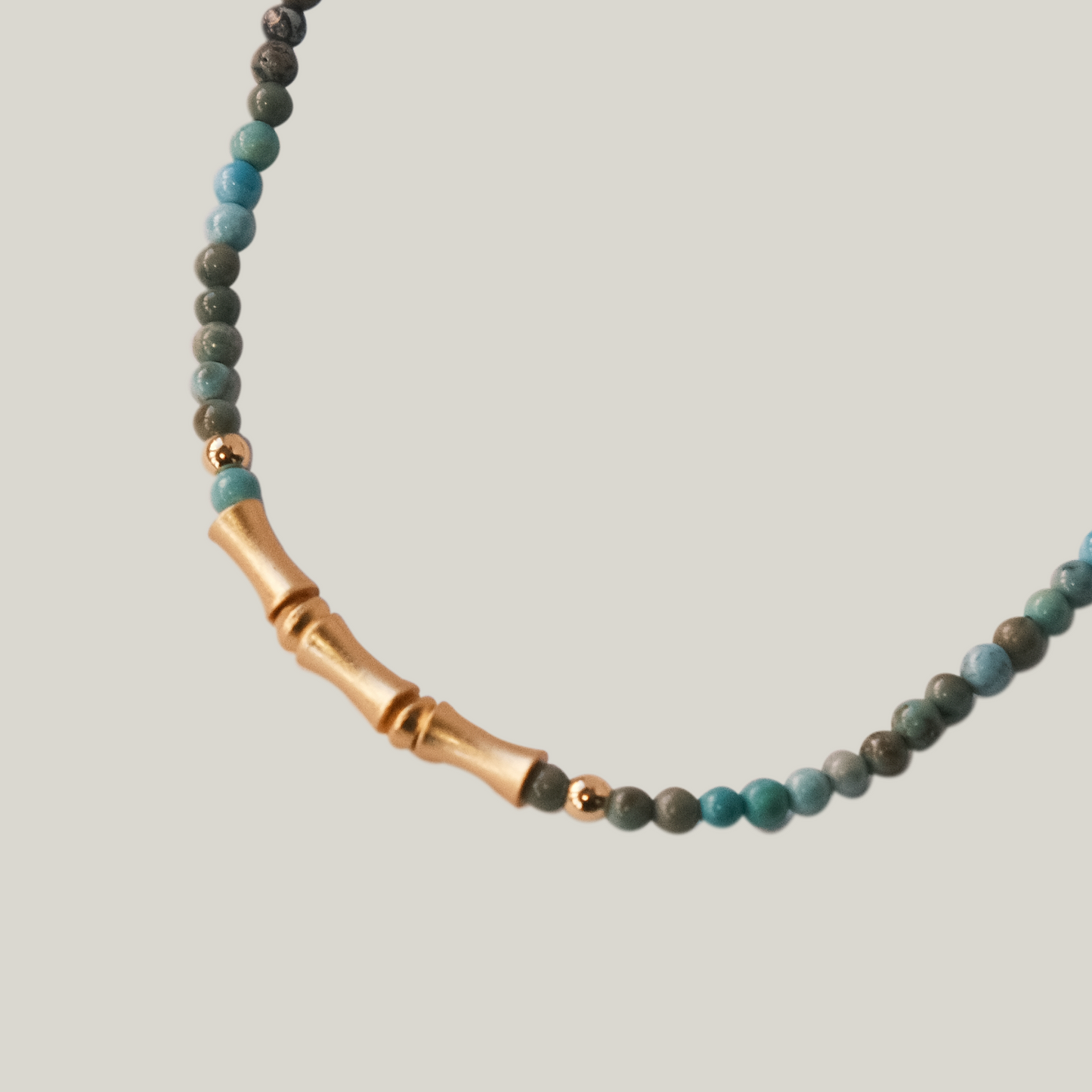 Golden Bamboo Turquoise Bracelet