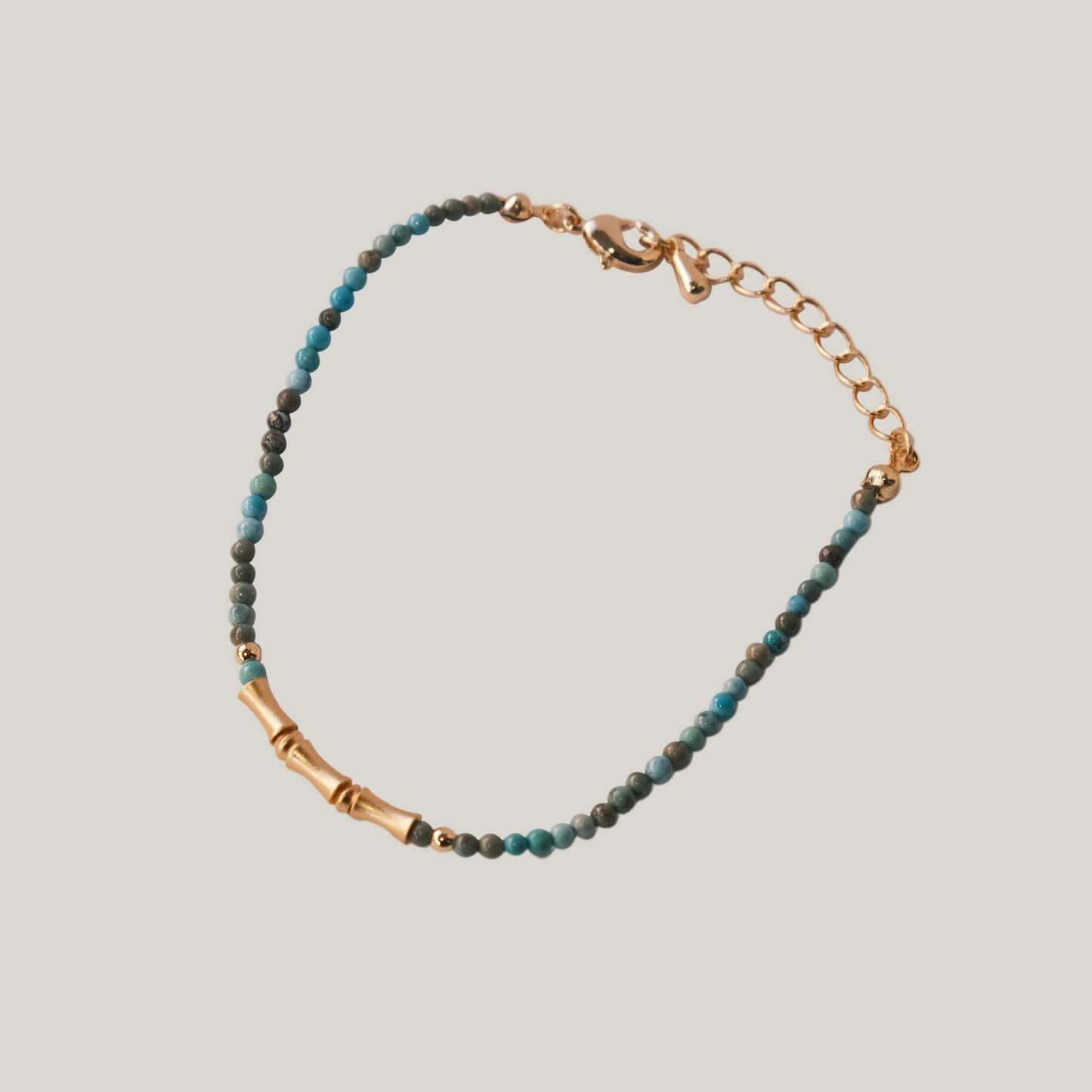 Golden Bamboo Turquoise Bracelet